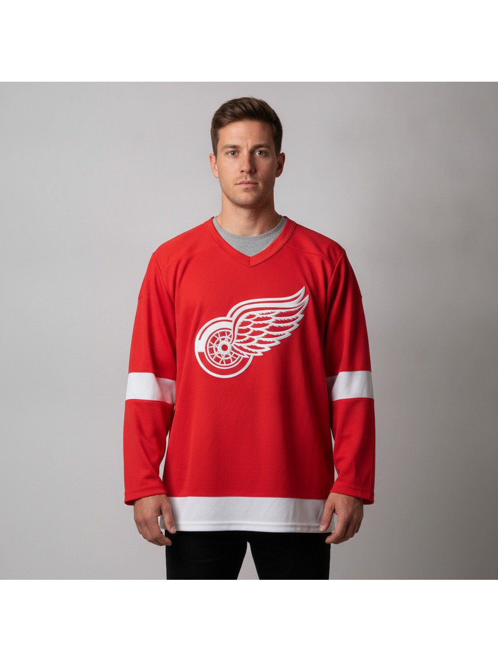 Vintage 90s Bauer Detroit Red Wings NHL Hockey Jersey Made In Canada Sz S - Picture 2 of 8